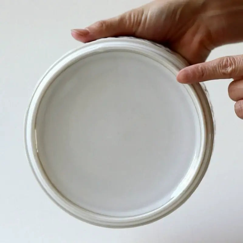 Elevated Ceramic Pet Bowl with Acacia Wood Stand