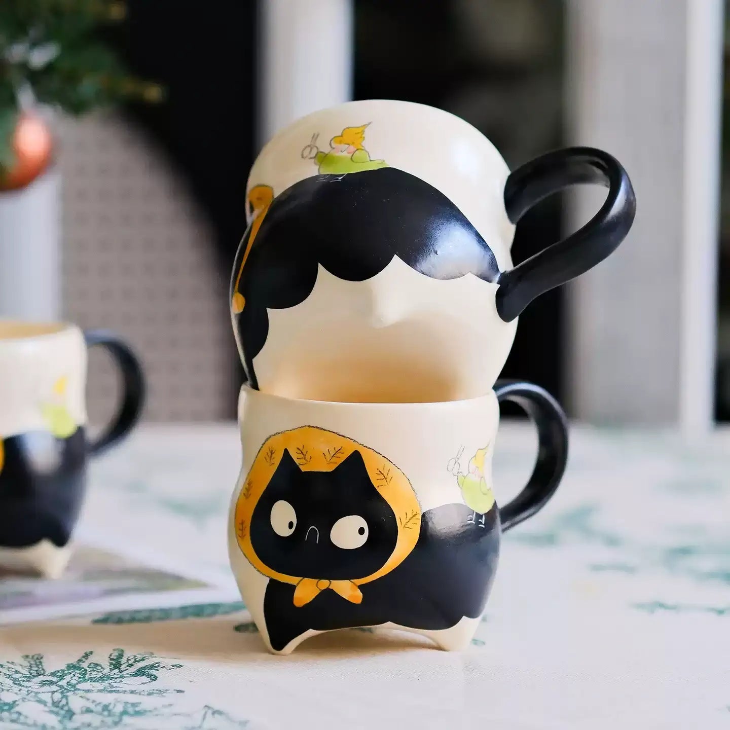 Cartoon Cat Ceramic Mug