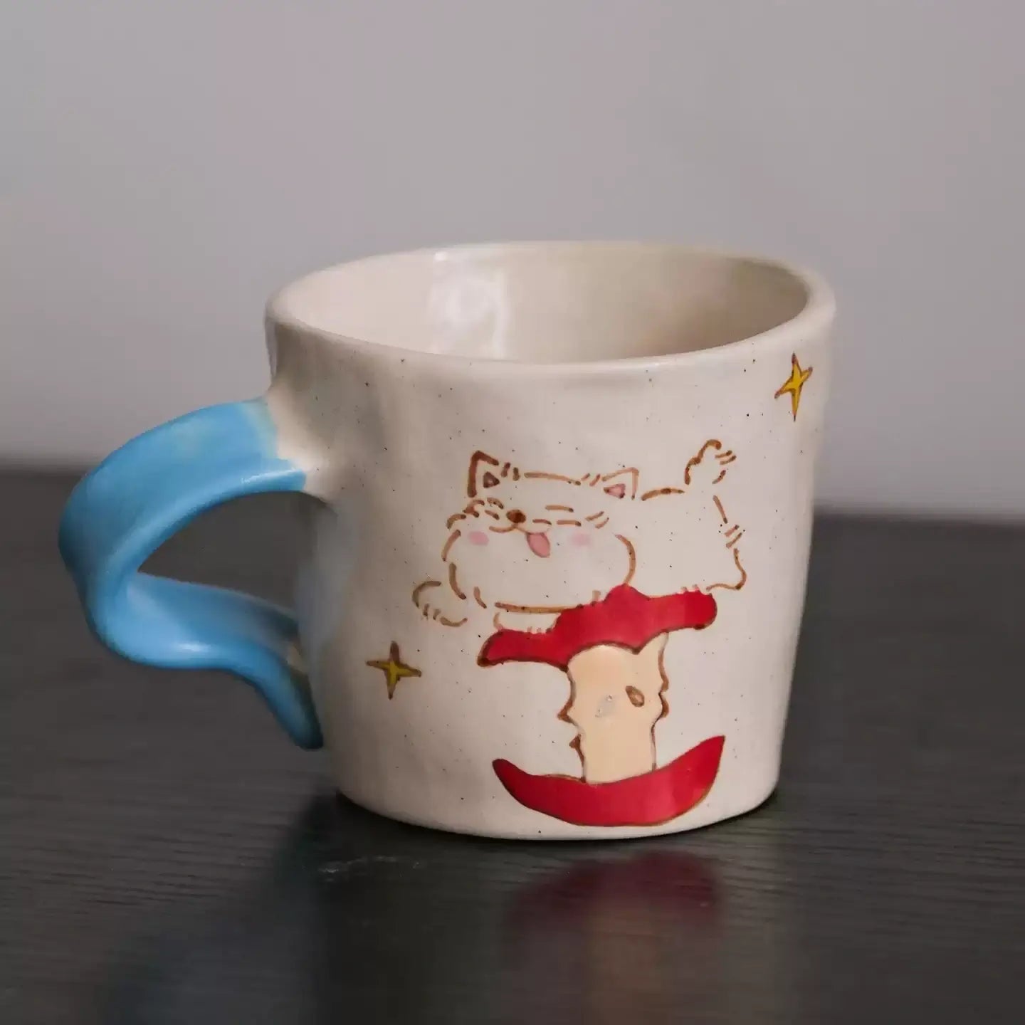 Cute Puppy Apple Ceramic Mug