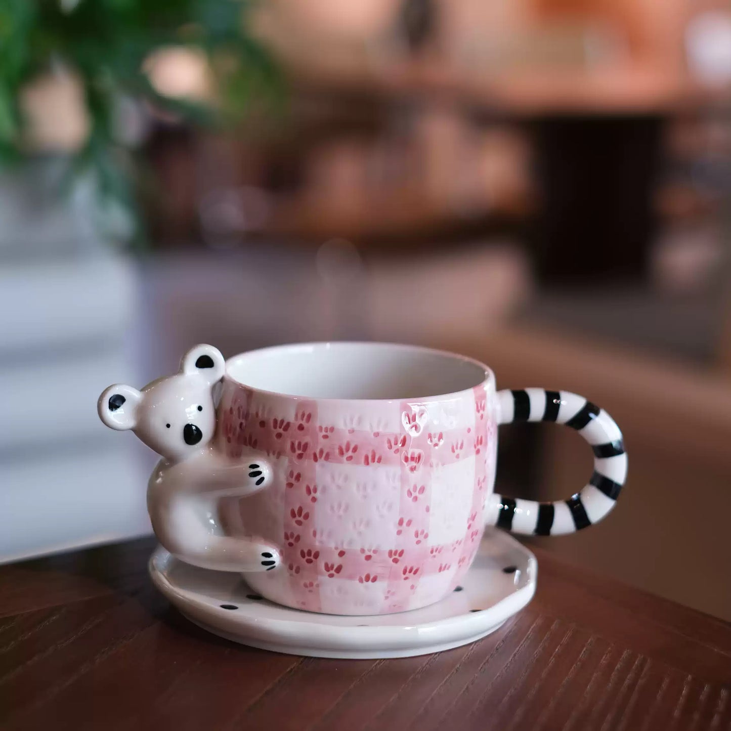 Koala Hug Coffee Cup & Saucer Set