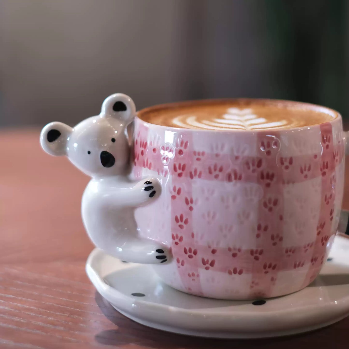 Koala Hug Coffee Cup & Saucer Set