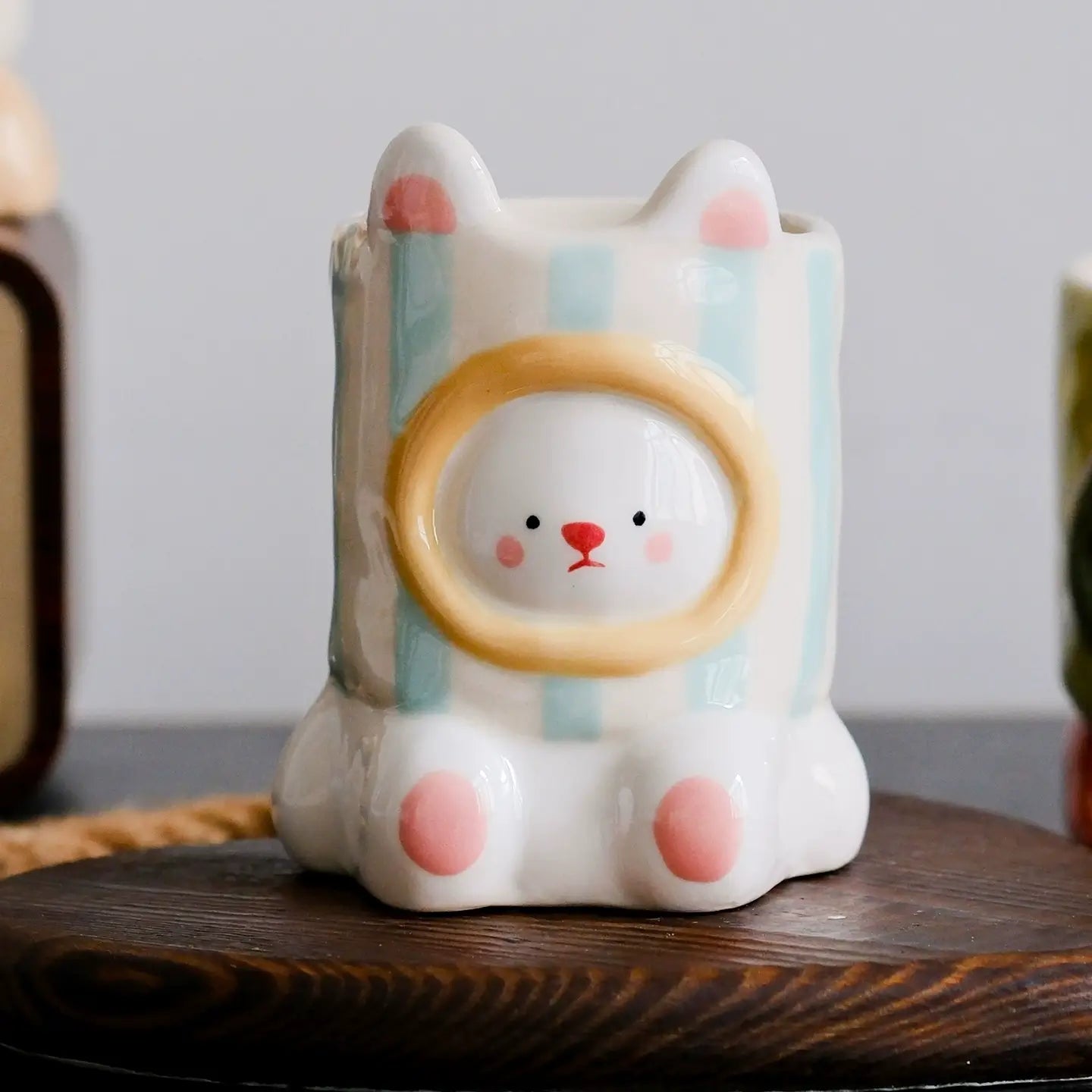 Cute Animal Hoodie Ceramic Mug Set