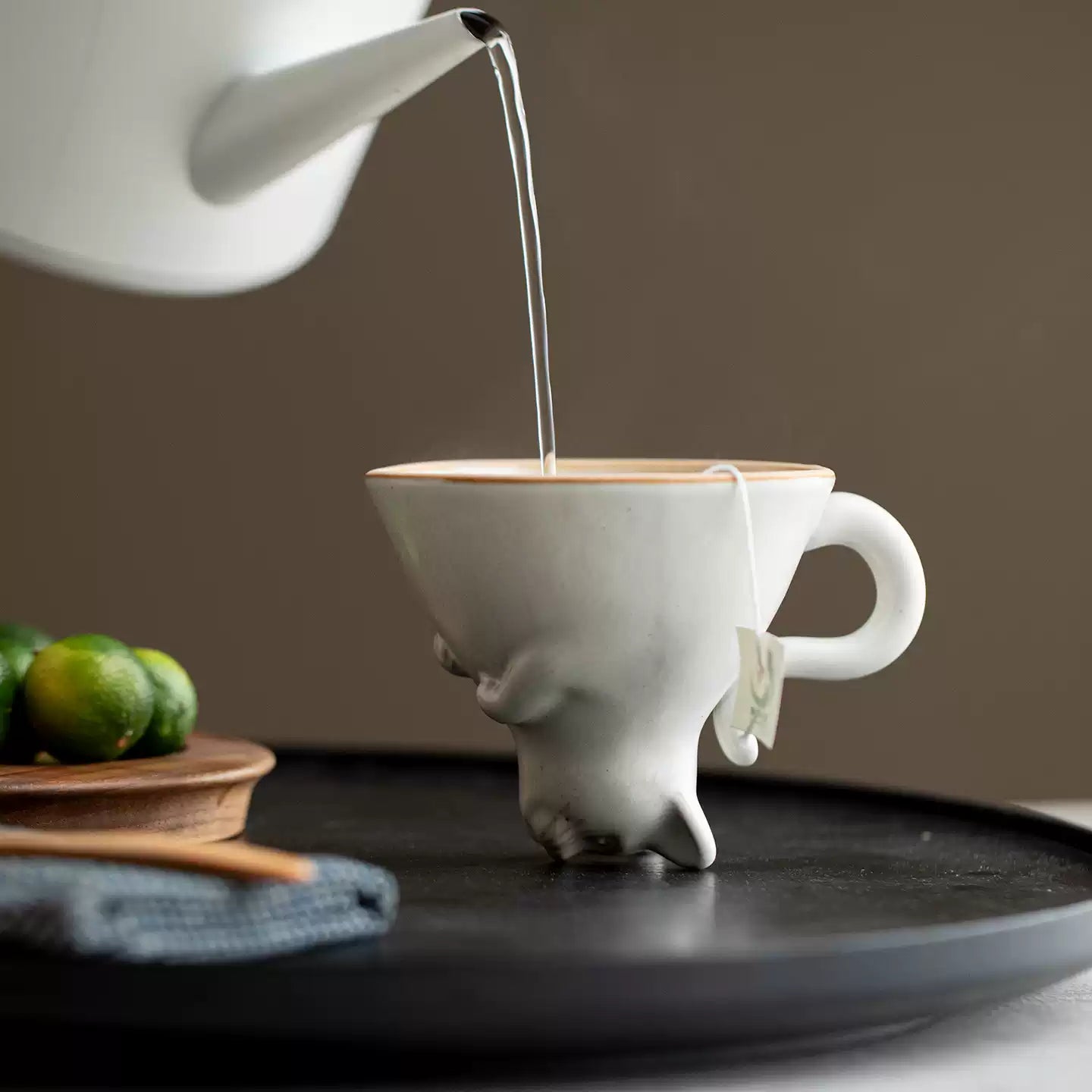 Upside-Down Cat Ceramic Mug