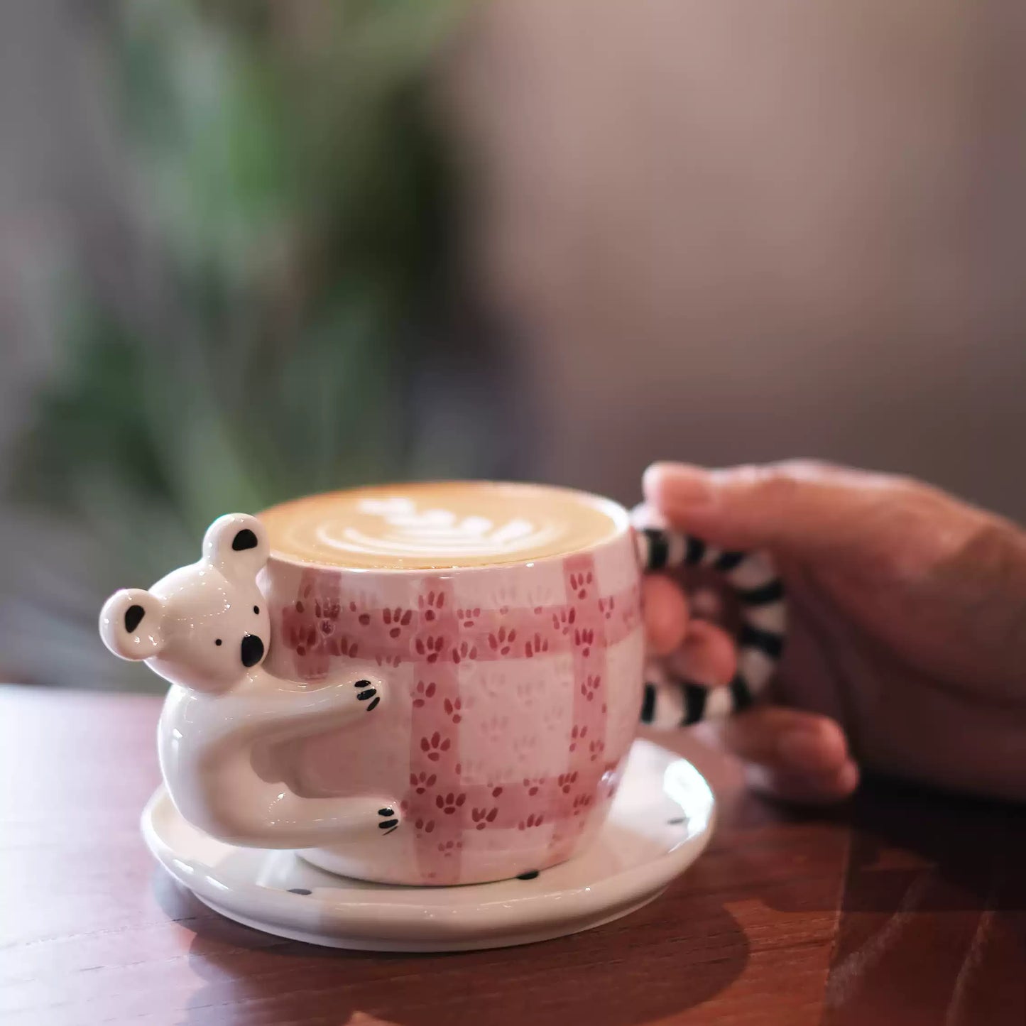 Koala Hug Coffee Cup & Saucer Set