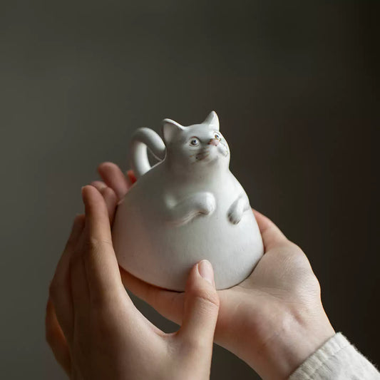 Upside-Down Cat Ceramic Mug