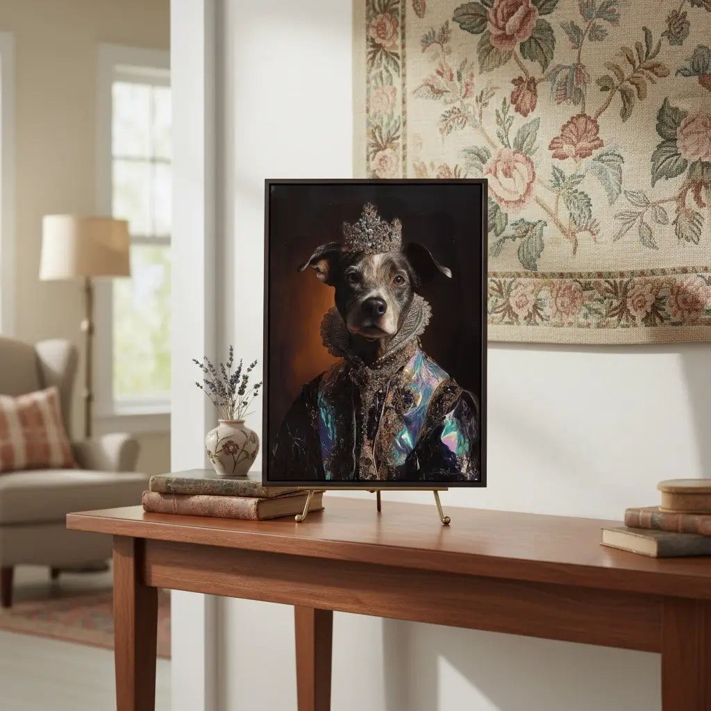 The Iridescent Heir – Custom Royal Pet Portraits