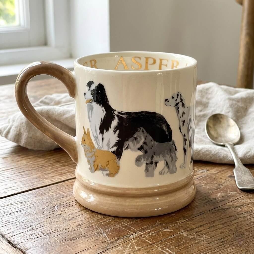 Dog Illustration Ceramic Mug