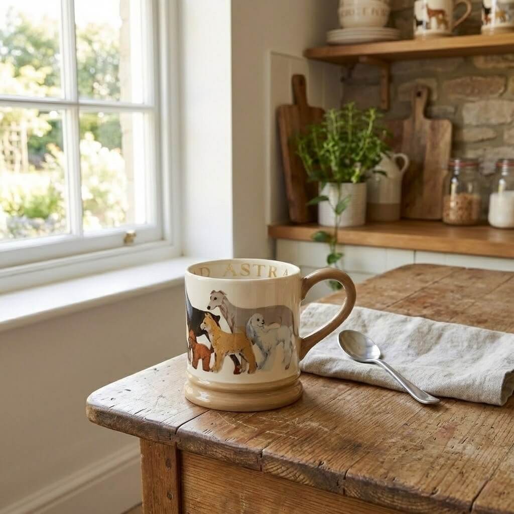 Dog Illustration Ceramic Mug